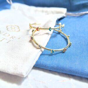 Kendra Scott Haven Heart Multi Color Hoop Earrings in Gold